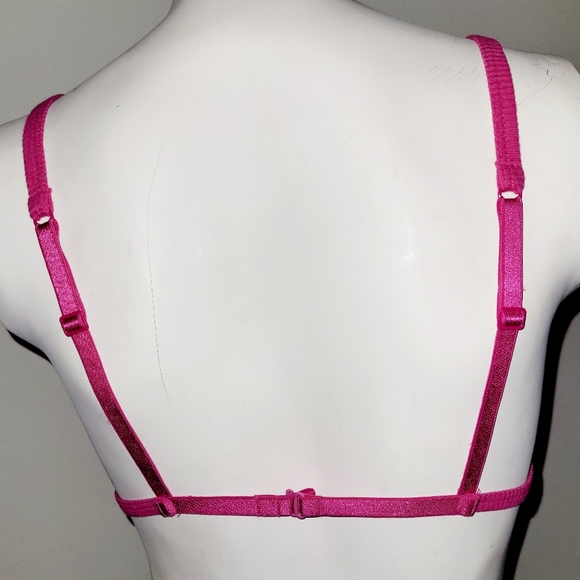 NEW Y2K INTISSIMI 32 COTTON RIBBED COMFORTABLE WIRELESS EMBODERED BRA - Picture 3 of 7